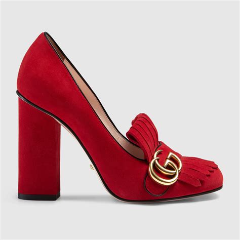 gucci suede heels